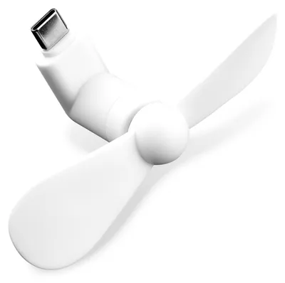 Immagine prodotto di Mini ventilatore da smartphone, ventola usb-c portatile compatibile con tutti i cellulari usb-c, bianco rinfrescati quando navighi col tuo telefono OTG, tablet o laptop pc