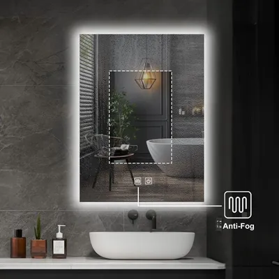 Obrázok produktu pre IREDA kúpeľňové zrkadlo s LED osvetlením, 70 x 50 cm