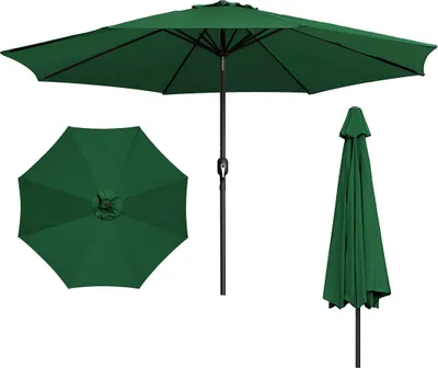 Produktbild von Faziango Sonnenschirm Ø350cm, Gartenschirm, ohne knickbar, Schirmtuch mit PA-Beschichtung, UV-Schutz bis UPF 50+, ohne Ständer, Grün