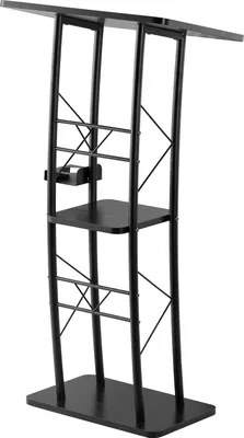 Obrázok produktu pre SucceBuy Pódium stojan Prednáškový pult Kovový zakrivený rečnícky pult pre učebňu 118cm