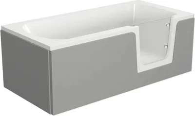 Produktbild von Badewanne mit Tür rechts SCHULTE Q1 75 x 160 cm alpinweiß glänzend mit befliesbarer Front- und Seitenverkleidung D80074R