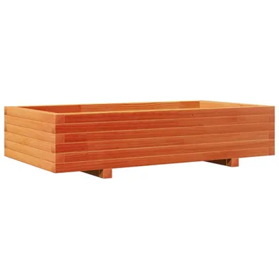 Image de vidaXL Bac à plantes brun cireux 110x60x26,5 cm Pin massif