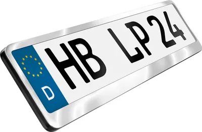 Produktbild von 2 Stück Kennzeichenhalter Edelstahl hochglanz poliert EDELSTAHL V2A premium Kennzeichenhalter