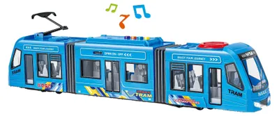 Produktbild von Wiky Straßenbahn Spielzeug 42 cm mit Licht und Sound, öffnende Türen