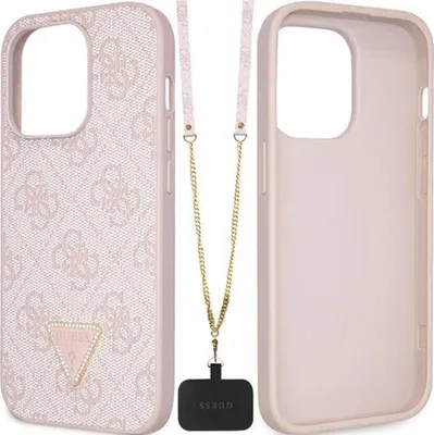 Produktbild von Guess Guhcp15Lp4Tdscpp Iphone 15 Pro 6.1"" Różowy/Pink Hardcase Crossbody 4G Metal Logo