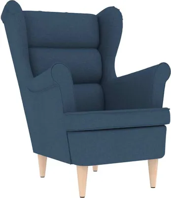 Image de Fauteuil bleu 74x84x100 cm tissu