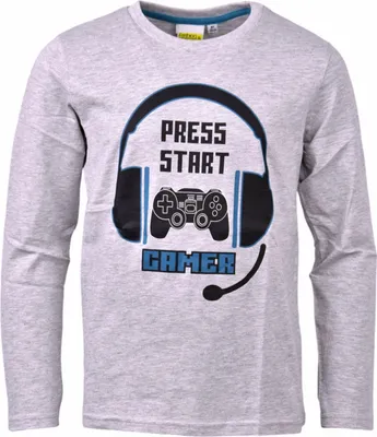 Produktbild von Langarmshirt Gamer Grau 116 cm