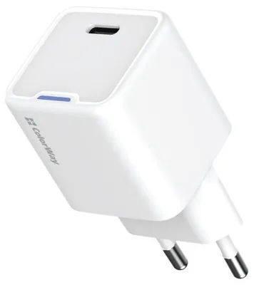 Zdjęcie produktu dla COLORWAY 1x USB-C/ ładowarka ścienna/ GaN/ PD/ PPS/ 35 W/ biały