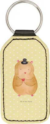 Produktbild von Mr. & Mrs. Panda schlüssel anhänger Hamster Hut - Gelb Pastell - Geschenk, Taschenanhänger, Magier, schlüsselbund, Zauberer, Schlüsselanhänger Mit Spruch, für, Zylinder