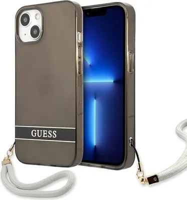 Obrázek produktu pro Guess Guhcp13Lhtsgsk Iphone 13 Pro / 13 6.1 Černo/Černé Pevné Pouzdro Translucent Stap