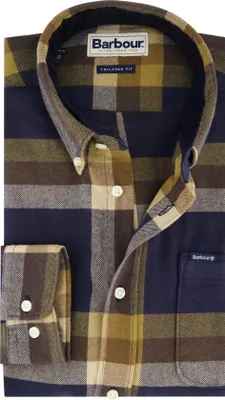 Produktbild von Barbour tailliertes lässiges Hemd gelb marineblau kariert