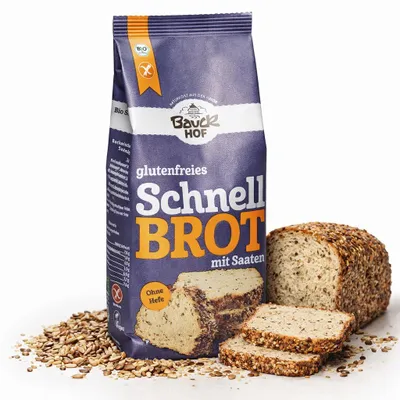 Produktbild von Bauckhof  Schnellbrot Backmischung - glutenfrei (6x 500g)