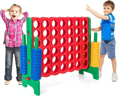 Produktbild von Vier gewinnt - Spielbrett - Mit 42 Jumbo-Ringen - Schieber für schnellen Neustart - Kunststoff - Ab 3 Jahren - Grün
