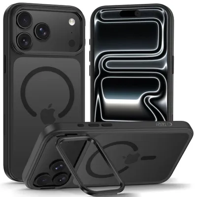 Produktbild von Tech-Protect MagStand MagSafe CC Apple iPhone 17 Pro / 18 Pro Matt Schwarz