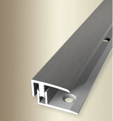 Produktbild von PROVISTON | Anpassungsprofil | Laminatabschluss | Breite: 21 mm | Höhenausgleich: 7 - 12 mm | Länge: 1000 mm | Aluminiumprofil | Edelstahloptik | 1 Stück
