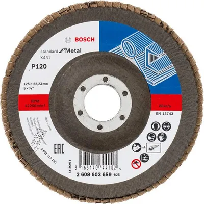 Produktbild von Fächerschleifscheibe X431 Standard for Metal, gewinkelt, 125 mm, 22,23 mm, 120
