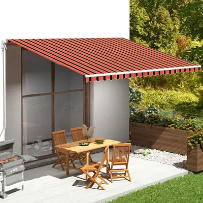 Zdjęcie produktu dla vidaXL Poszycie markizy pomarańczowo-brązowe 5x3,5 m