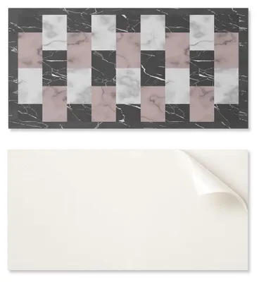 Obrázek produktu pro Estetické vinylové obklady na zeď s vzorem mramorových dlaždic (100 x 50 cm)