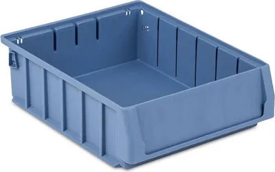 Produktbild von Regalkasten 300 BN mit Etikett & Schutzhaube | HxBxT 9x23,4x30cm | 4,4 Liter | Sichtlagerkasten, Sortimentskasten, Sortimentsbox, Kleinteilebox