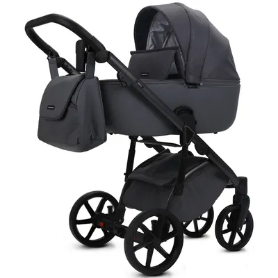 Produktbild von Knirpsenland Lifetime 2.0 Kombi Kinderwagen mit Babywanne und Sportwagenaufsatz 2in1 Grau