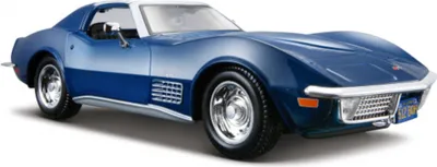 Produktbild von Maisto 31202 - Modellauto - Chevrolet Corvette 70 (blau, Maßstab 1:24)