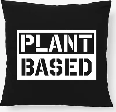 Produktbild von Huuraa Kissen Plant Based Modern 40x40cm mit Füllung Black Baumwolle Dekokissen Geschenkidee