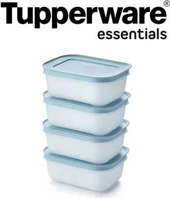 Obrázok produktu pre TUPPERWARE Gefrier-Behälter 450ml pastellblau-weiß (4) Eis-Kristall