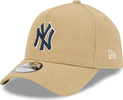 Zdjęcie produktu dla Czapka New Era A-Frame Trucker Linen Cap - New York Yankees beżowy