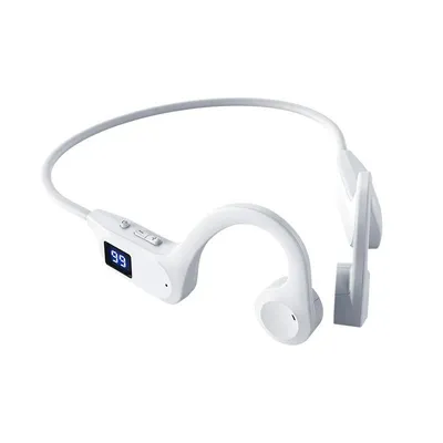 Produktbild von Knochenschall-Kopfhörer Bluetooth, IPX8 wasserdicht, 32GB MP3-Player, für Schwimmen – Weiß