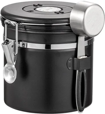 Produktbild von Kaffeebehälter - 1200 ml - Stahl - Schwarz