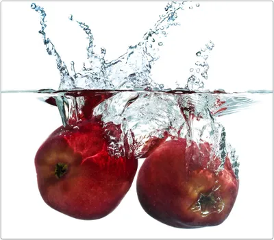 Produktbild von Spritzschutz Herdabdeckplatte Schneidebrett aus Glas Äpfel im Splash 1-Teilig (60x52cm)
