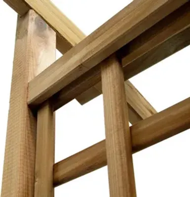 Produktbild von Torbogen Pergola 210cm mit Rankelementen Rosenbogen Gartenpavillon 100% Natürliches Holz