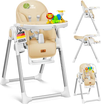 Produktbild von KIDIZ® 3in1 Hochstuhl Kinderhochstuhl inkl. Spielbügel , Babyliege , Kombihochstuhl Babyhochsitz ,7 höhenverstellbar Verstellbare Rückenlehne , mitwachsend ab 0 Monate bis 6 Jahre Babystuhl