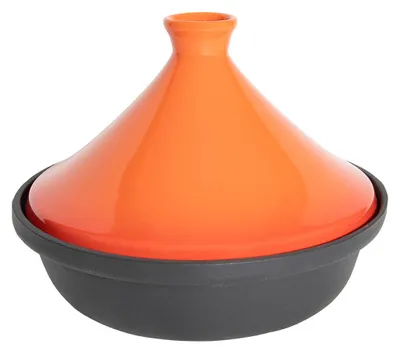 Productafbeelding van Tajine-speelgoedkookpot van gietijzer, rood, 25x5,5 cm, voor kinderkooktoestellen