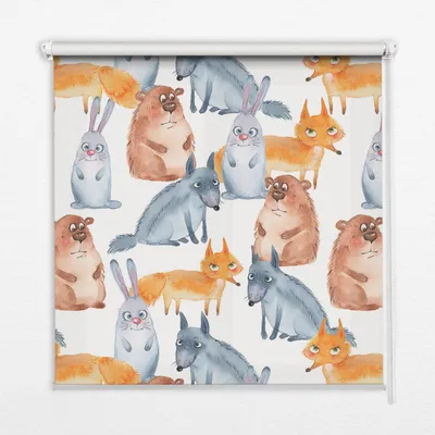 Produktbild von Seitenzug-Rollo Fensterrollo Jalousie - Lichtdurchlässig Springrollos - 80x240 cm - Tiere
