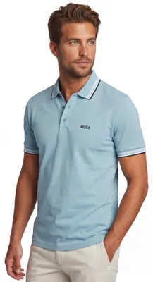 Produktbild von Poloshirt Boss Green Paddy kurzarm türkis Baumwolle
