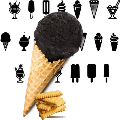 Produktbild von Keks Cookie Schwarzes Eispulver 1 kg