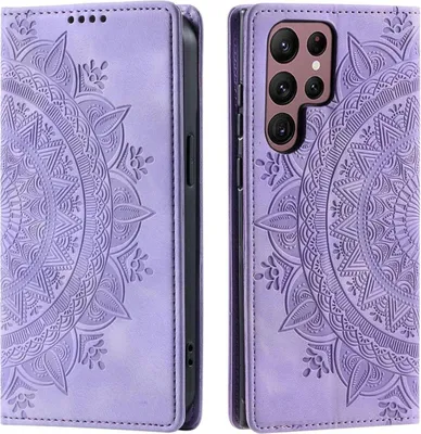 Image de Housse pour Samsung Galaxy S24 Ultra Housse téléphone portable Flip Case Cover Etui Mandala
