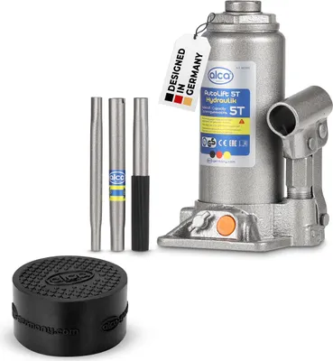 Produktbild von alca® Wagenheber Set I Hydraulischer Unterstellheber 5t mit Gummiauflage I Auto Hebewerkzeug Set für PKW, SUV, Transporter & Werkstatt I Reifenwechsel