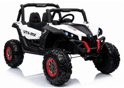 Immagine prodotto di Passeggino elettrico per bambini Lean Toys XMX603, 12 volt, 2 posti, batteria: 2x12v7ah, motore: 4x45w, sedile in pelle