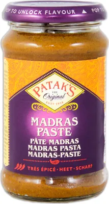 Produktbild von PATAK'S Madras Gewürz Paste 283g | mit Kreuzkümmel, Ingwer und Chili | SCHARF