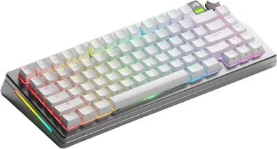 Zdjęcie produktu dla Glorious Gmmk 3 Pro Bezprzewodowa 75% Niestandardowa Klawiatura Do Gier - Fabryczna, Ansi (Usa), Fox Switches, Srebrna
