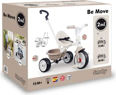 Produktbild von Smoby Toys 7600740338 - Dreirad Be Move Beige -