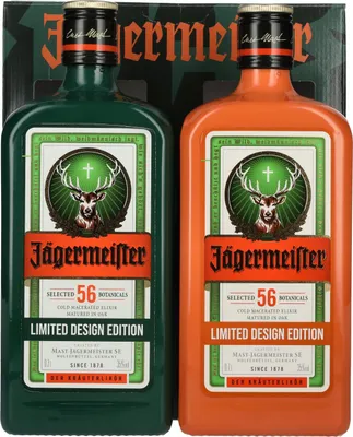 Image de Jägermeister TWINPACK Limited Design Edition 35% Vol. 2x0,7l en boîte cadeau
