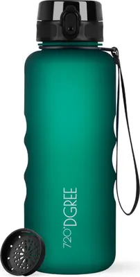 Produktbild von 720°DGREE Trinkflasche uberBottle softTouch mit Sieb emerald green 1,5l