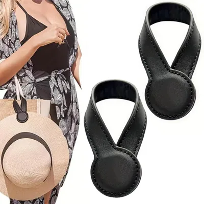 Obrázek produktu pro Magnetické zapínání, 2 kusy, černá barva, umělá kůže, pro kočárky