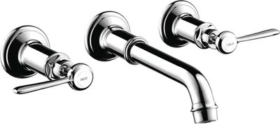 Produktbild von 3-Loch Waschtischarmatur AXOR MONTREUX DN 15 UP f Wd-mon m Hebelgr. bru nickel brushed nickel