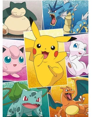 Image de Puzzle pokemon pikachu dracaufeu bulbizarre mew leviator ronflex rondoudou - 250 pièces - nathan 868827