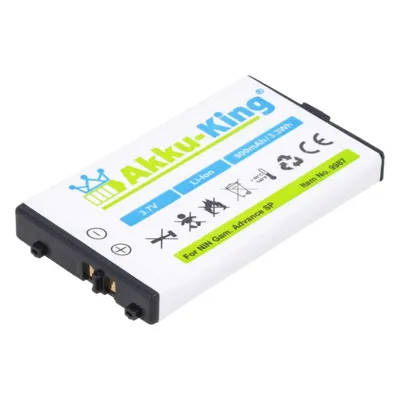 Produktbild von Akku-King 20106730, Akku, Schwarz, Weiß, Nintendo, Nintendo Gameboy Advance SP, Lithium-Ion (Li-Ion), 900 mAh
