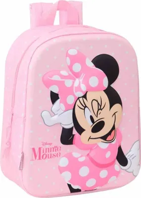 Produktbild von Safta Minnie Mouse 3d Mini Wheeled 17l 32x43x14 Cm Rucksack Rosa  Kinder Rosa One Size